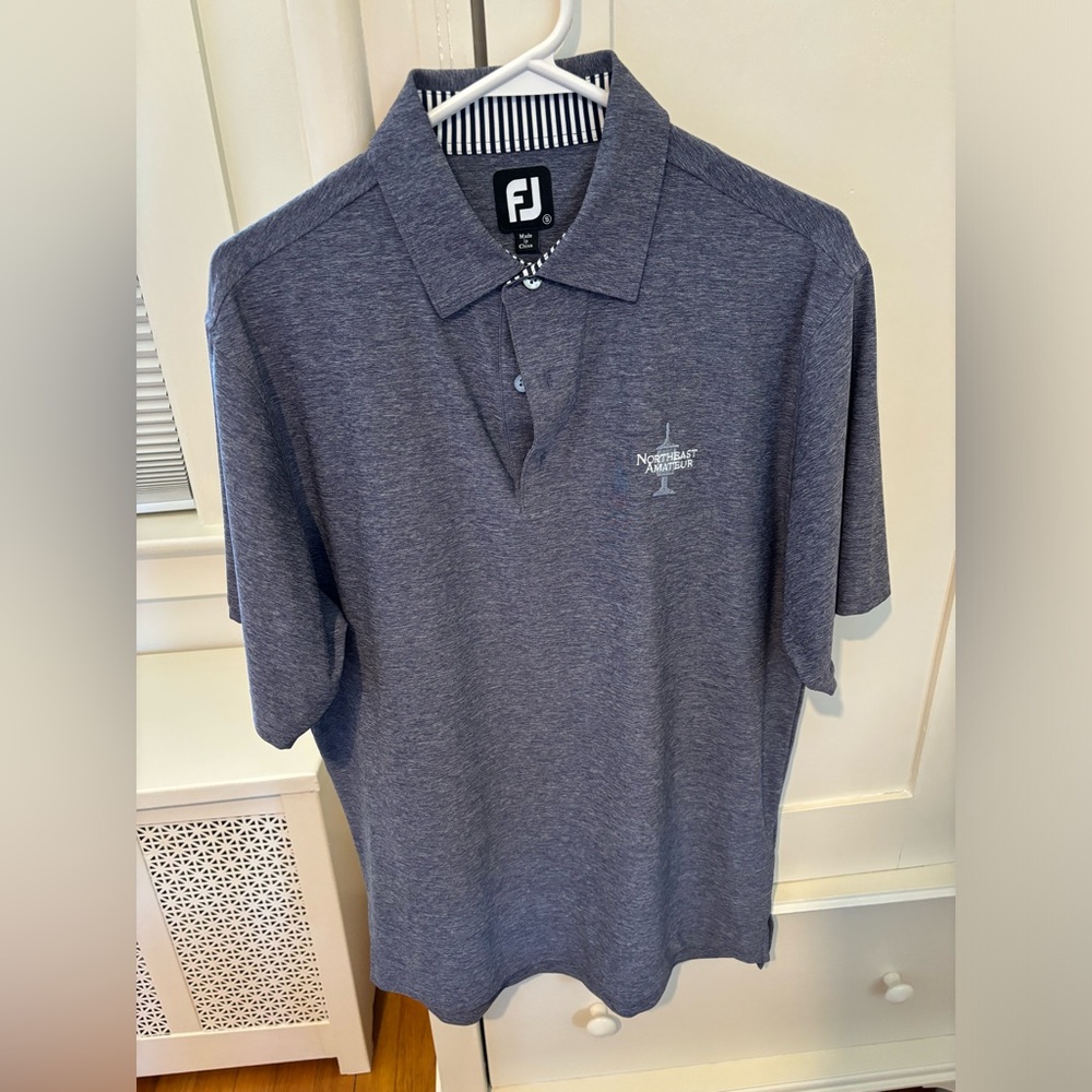 FootJoy Polo; Color: Heather Blue; Size: Small; Northeast Amateur Logo
